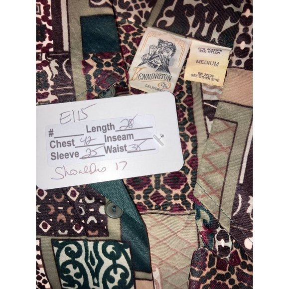 Vintage 1970’s disco shirt. Kennington M geometric. Box E - Picture 5 of 5